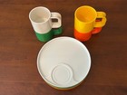 Vintage, INGRID of Chicago, Stackable/Colorful, Set of 4 Picnic Cups & 4 Plates — photo 2