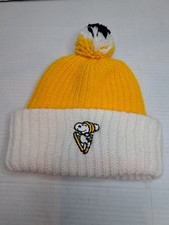 Vintage 80s Snoopy Ski Beanie Hat USA Orlon Acrylic Winter Cap Pom Pom Peanuts