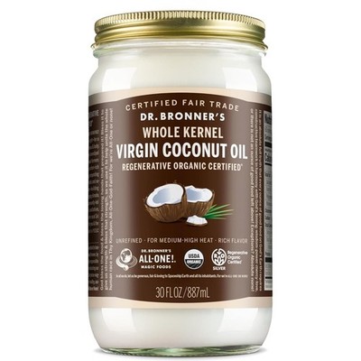Dr. Bronner s Organic Virgin Coconut Oil Whole Kernel Unrefined 30oz Fair Trade
