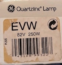 GE Quartzline EVW Projection Lamp Projector Bulb 82V 250W
