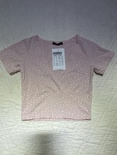 Brandy Melville Women s Pink/White Floral V-N...