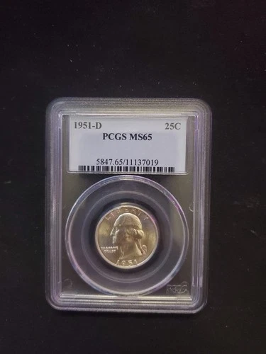 1951 Washington D Quarter Mint MS65