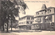 Manchester Massachusetts Central St., Looking North, Divided Back PC U11925