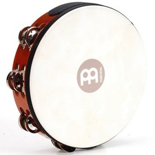 Meinl Percussion Tambourine. 10", 2-row Goat Head, Nickel/Steel Jingles