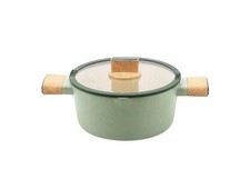 28cm Non Stick Stock Pot with Lidl, Dishwasher Safe, Suitable For All Hobs GREEN