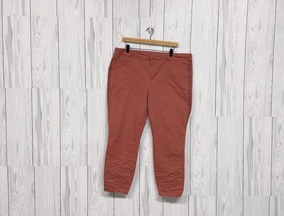 Old Navy pixie pants womens size 18 solid red skinny high rise stretch