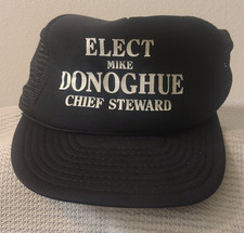 Trucker Hat One Size Black Adjustable Mesh Ba...