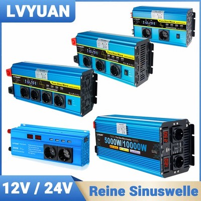 3000W 4000W 5000W Reiner Sinus Wechselrichter 12V 24V zu 230V Spannungswandler