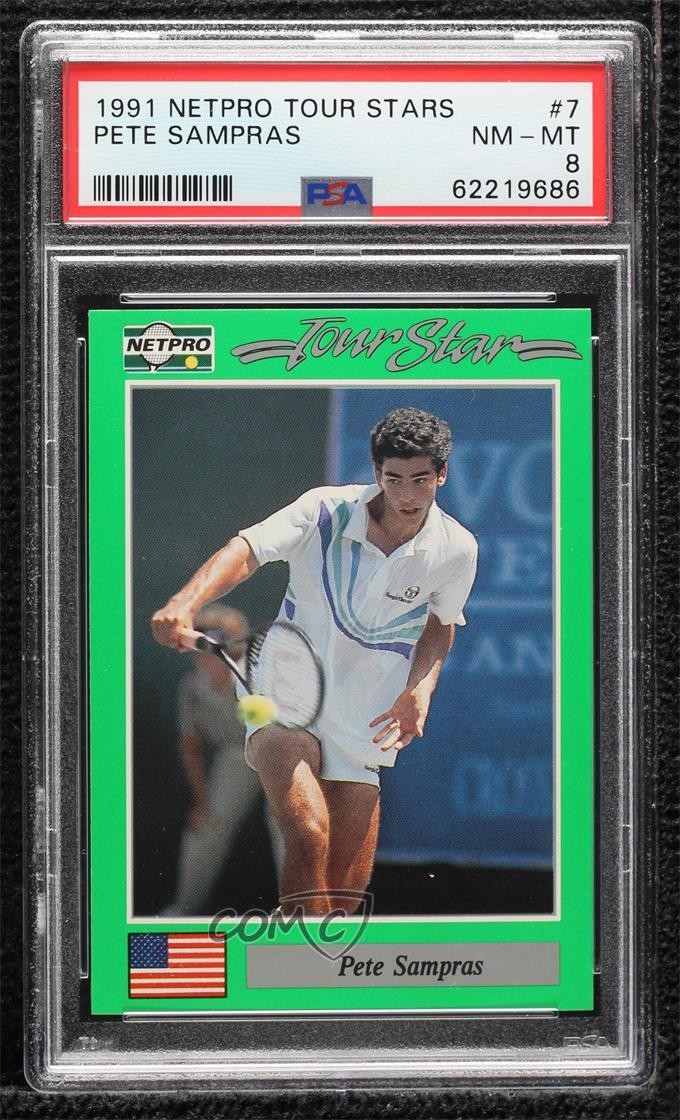 1991 NetPro Tour Stars Pete Sampras #7 PSA 8 HOF 7i2