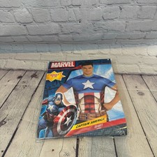 Marvel Men s Captain America Halloween Costume Shirt Size: Adult S/M