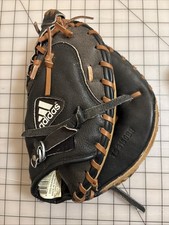 ADIDAS Youth RHT Catcher's Mitt Glove TS3150BR Right Hand Throw Black Leather