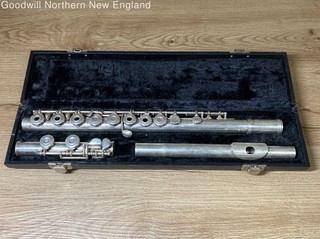 Gemeinhardt Pure Silver Flute 37750 Open Hole 3S w/ Branded Hard Case Black