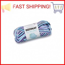 Bernat Handicrafter Cotton Ombre Yarn, 1.5 oz, Gauge 4 Medium, 100 Cotton, Moon