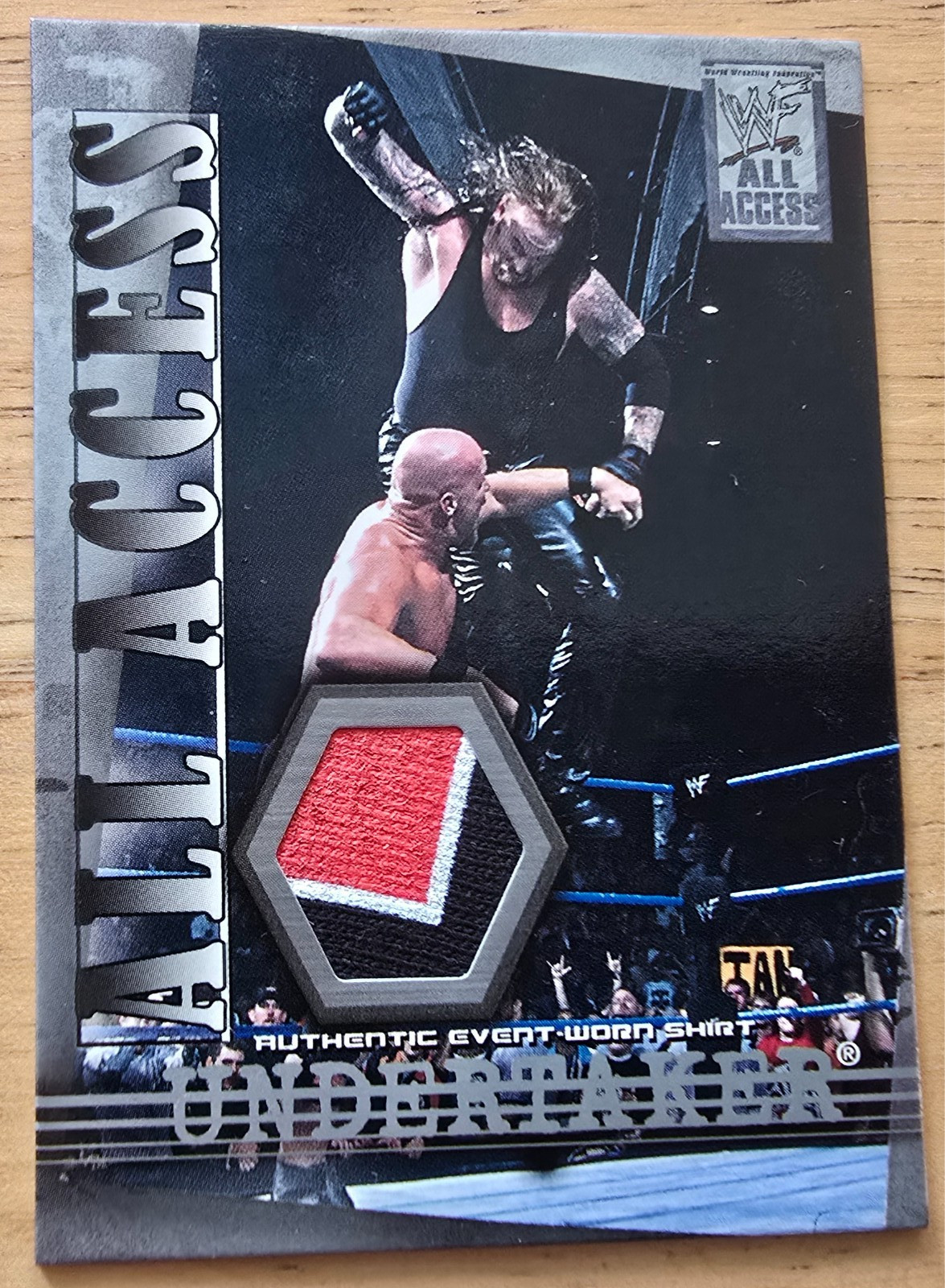 Undertaker 2002 Fleer WWF All Access #AAM-U Authentic Event Worn Shirt WWE WCW