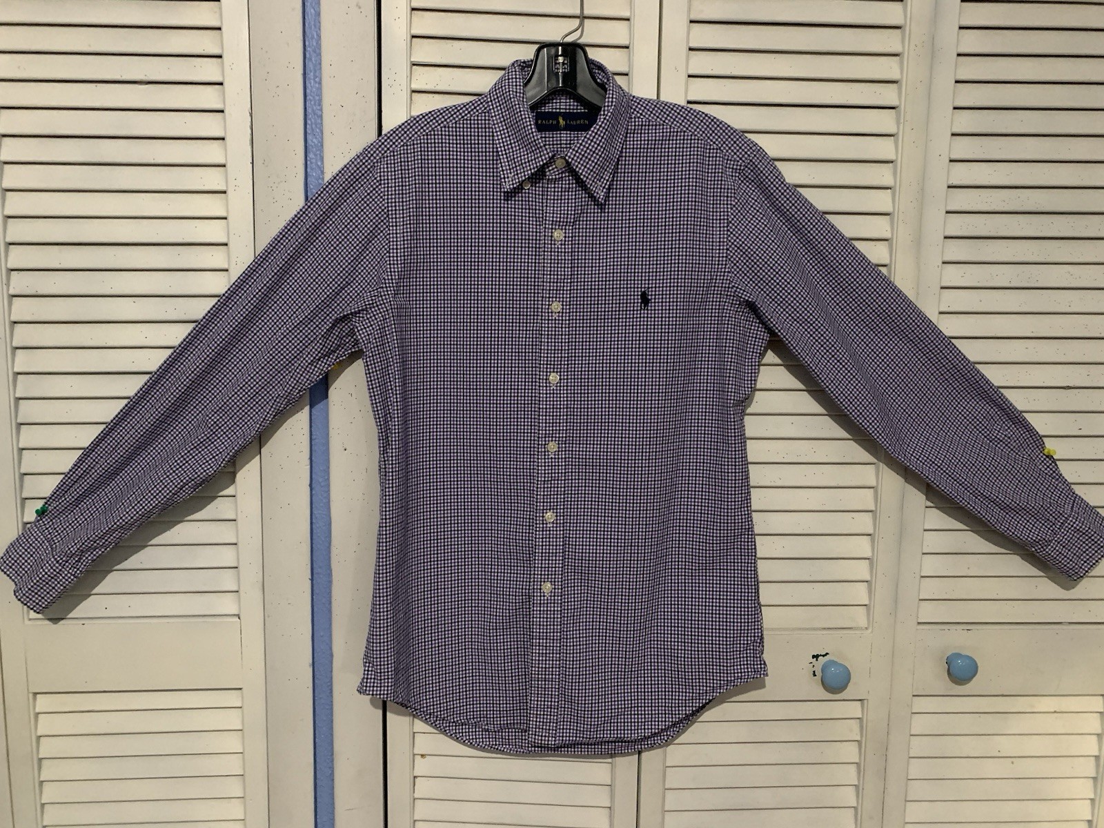 Polo Ralph Lauren camicia uomo a quadri piccola con bottoni logo pony preppy classica