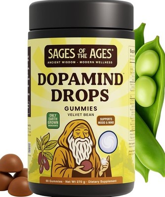 Dopamine Support w/ L-Tyrosine, L-5-MTHF Folate for Focus & Energy, 90 gummies