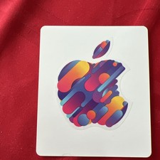 OEM Apple Mac Logo Sticker From Gift Card - Colorful Bubbles