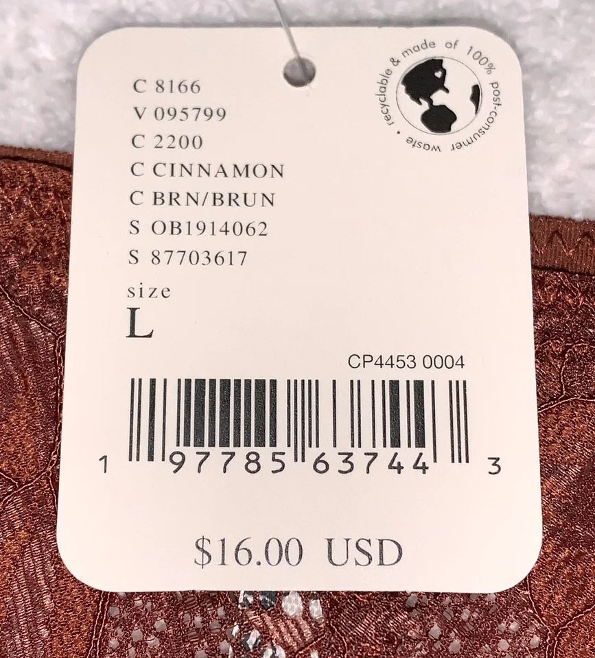 INTIMATELY FREE PEOPLE Todo Encaje Canela Marrón Tanga Bikini Panty Mujer Talla L 7 Foto 4 de 4