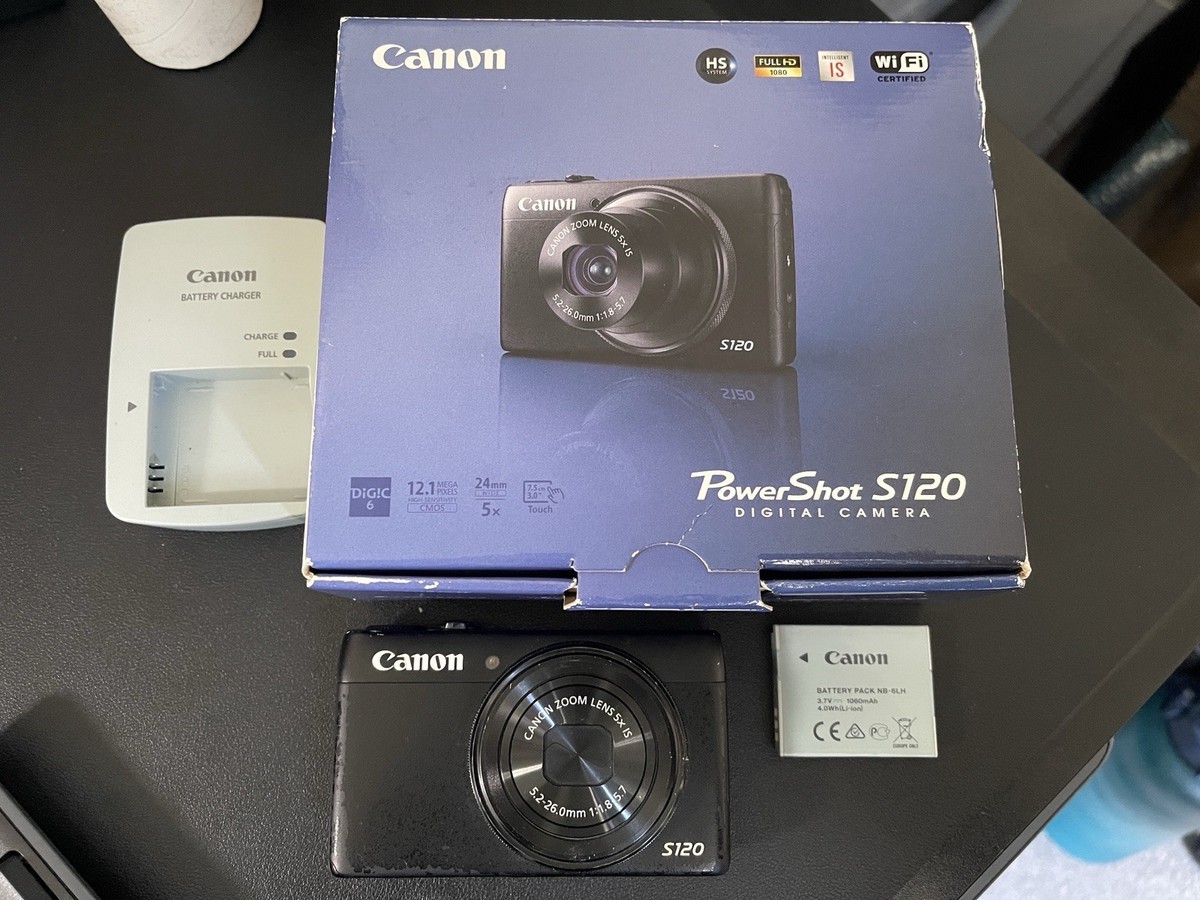 Canon PowerShot S120 Digital Camera Black for sale online