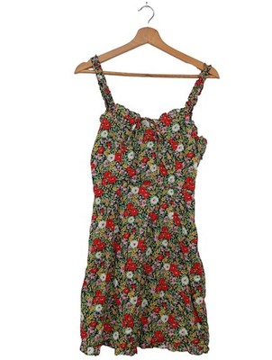 NAKED Empirekleid Damen Kleid Gr. DE 36 rot-weiß-grün Casual-Look