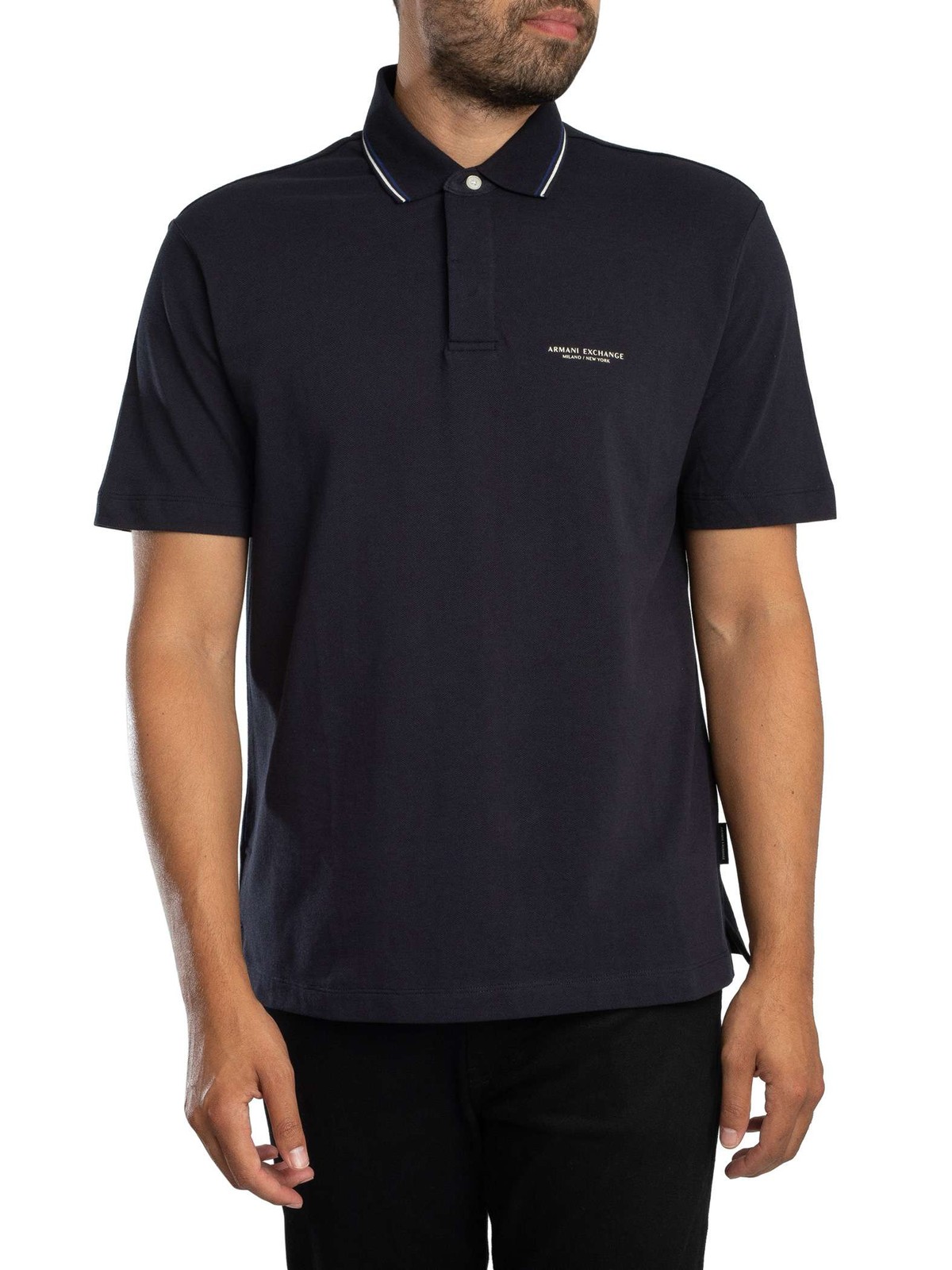 Armani Exchange Logo Polo Shirt, Deep Navy - S