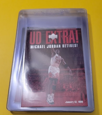 1999 Upper Deck UD Extra Michael Jordan Retires #UDX - Chicago Bulls NM