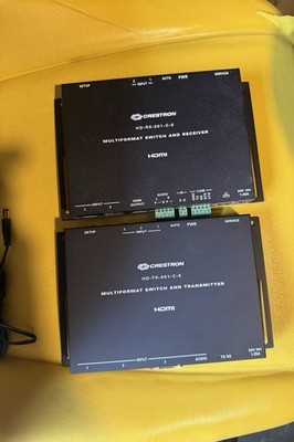 Crestron HD-RX-201-C-E Receiver, HD-TX-301-C-E Transmitter with AC Power Supply