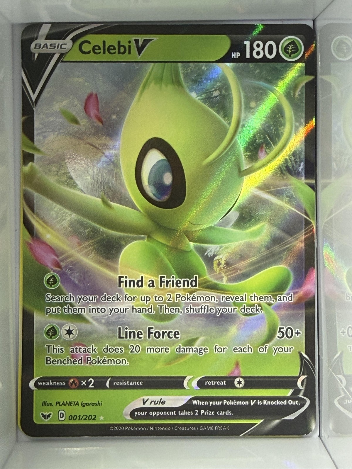 SWSH01: Sword & Shield Base Set #001/202 Celebi V