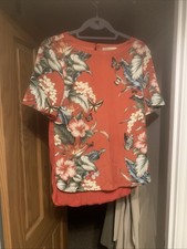 Women’s Oasis Size Small Top Red Floral Print size S 