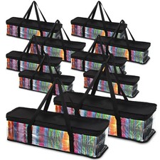 Woanger 10 Pieces CD Storage Bags 21.65 x 6.3 x 5.91 inches, Black