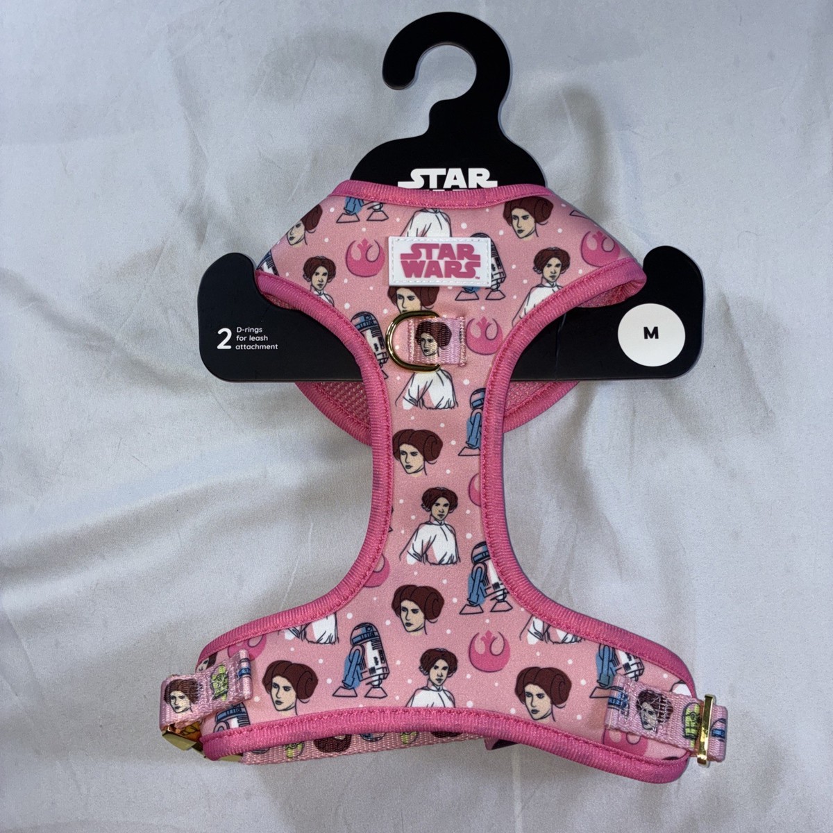 Sassy Wolf Soft Dog Harness Star Wars Princess Leia R2D2 Design