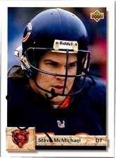 1992 -Steve McMichael- (d.2025) Upper Deck Autograph/Signed/Auto Card #280