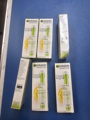 6 X GARNIER SKINACTIVE Clearly Brighter Anti-Puff Eye Roller 0.5 FL OZ/each