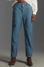 Anthropologie Pilcro The Wanderer Relaxed Leg Teal Blue Utility Pants Womens 25