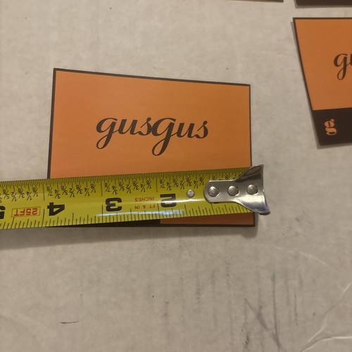4x Gus GusGus Band Promo Sticker "Reykjavik" 1997 Musik selten orange - Bild 4 von 5