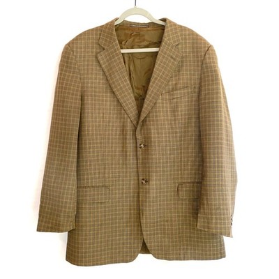 Mens Ermenegildo Zegna Neiman Marcus Sport Coat Tan sz. L Wool