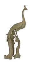 Eine Bronzeskulptur Pfau Replikat Retro Design Dekoration