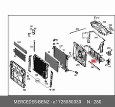 Mercedes-Benz Luftführung SLK SLC R172 A1725050330 Original Neu Mercedes-Benz Luftführung SLK SLC R172 A1725050330 Original Neu