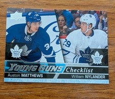 16-17 Upper Deck #250 Young Guns Checklist AUSTON MATTHEWS / NYLANDER
