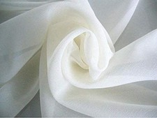 60 Inch Wide Ivory Sheer Chiffon Fabric Draping Panels Wedding Events 1 Yard