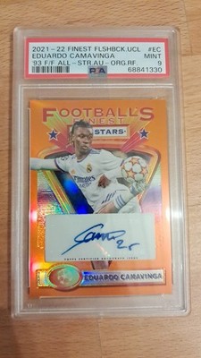 2021-22 Topps Finest Flashbacks Autographs Eduardo Camavinga OrangeRefractor /10