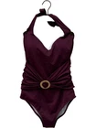 Boden Halterneck One Piece Swimsuit Burgundy O-Ring Size 14L 1 RVB001 Size Box