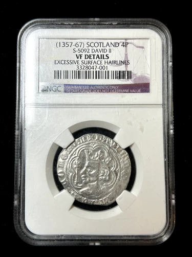 1357-67 Scotland ( 4 Pence ) *GROAT* NGC ( VF Details )