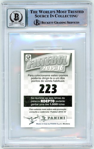 2015 Panini Futebol Diego Jota Rookie #223 On Card Auto Liverpool BGS 10 - Picture 2 of 2