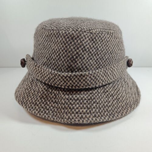 Lauren Ralph Lauren Lambs Wool Tweed Bucket Hat Vintage Women's Size Medium 23"