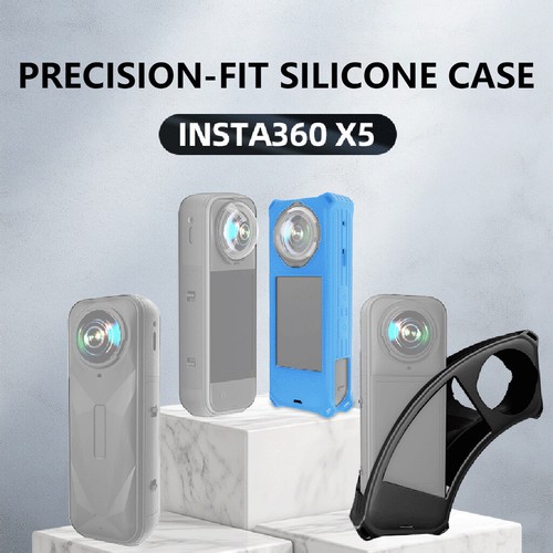 Silicone Protective Case For Insta360 X5 Anti-scratch Protector Sleeve Cover - Picture 4 of 14
