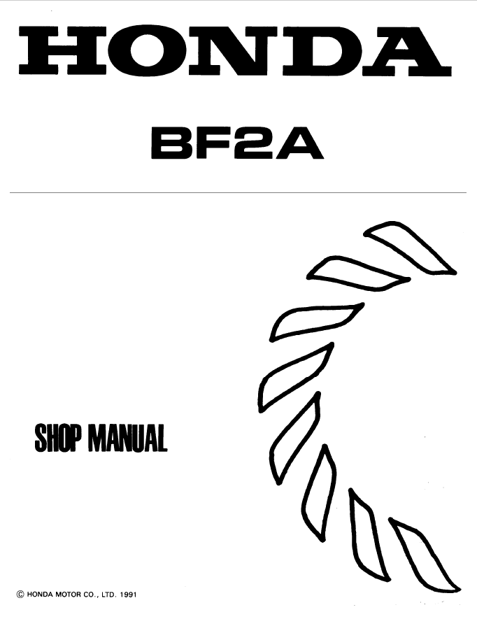 Honda BF2A Service Manual | 2HP Outboard Motor | USB Drive PDF | eBay