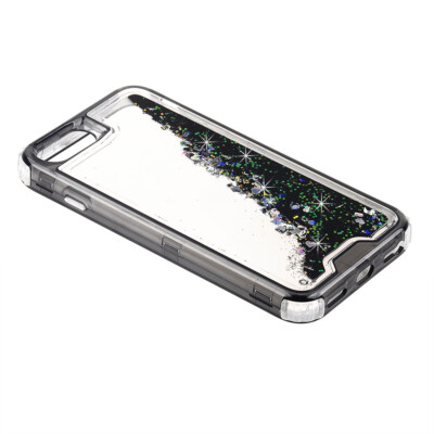 For Apple iPhone 8 Plus - Waterfall Glitter Liquid Shock