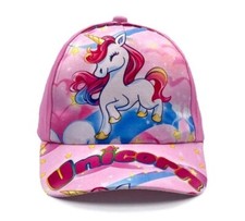 Unicorn Youth Girls Love Unicorn Rainbow Pink Hat /Cap Size 3-8Y