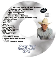 CUSTOM KARAOKE GEORGE STRAIT 18 GREAT SONGS cdg CD G RARE KING OF COUNTRY TRUE 